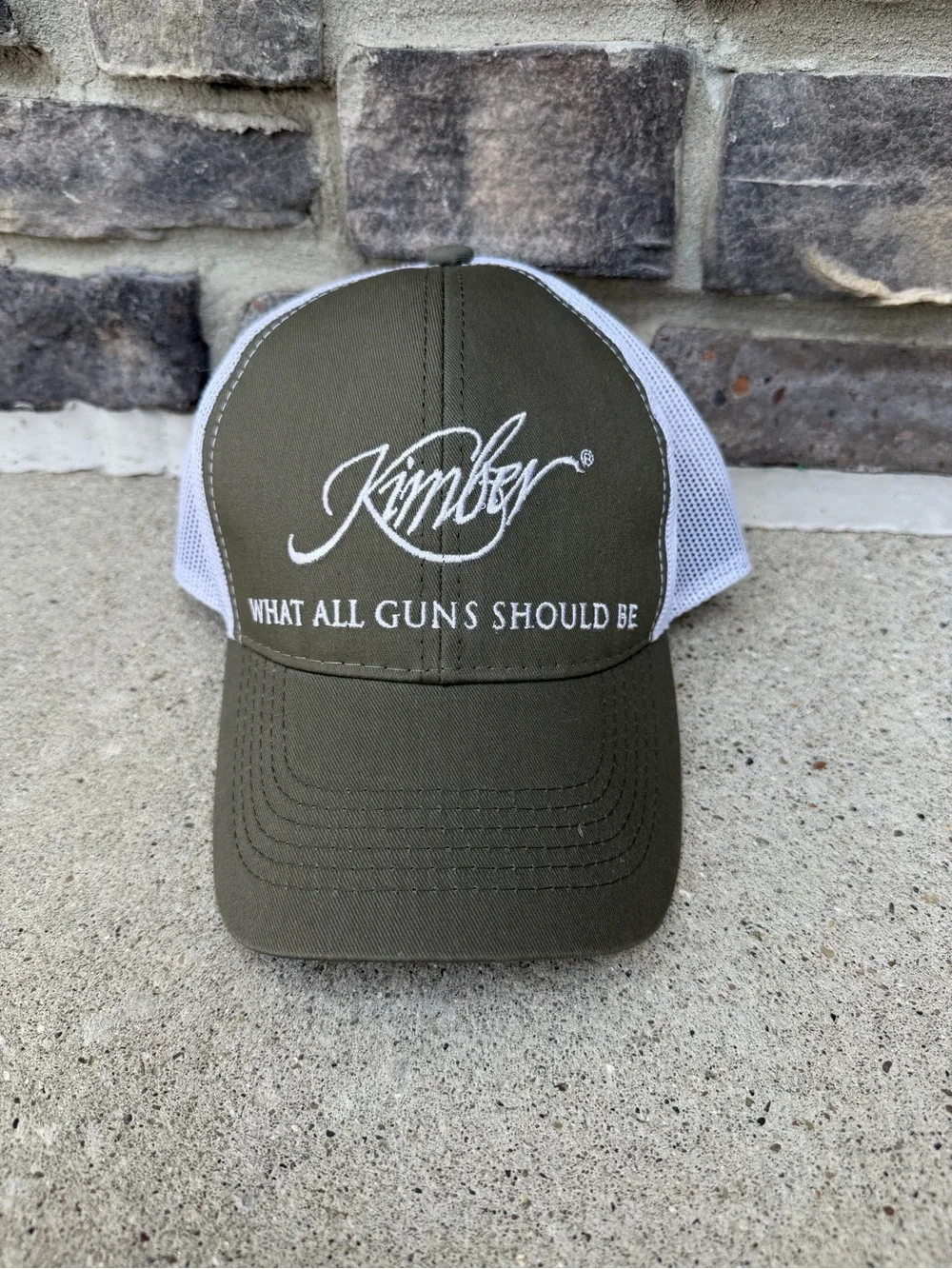 Kimber Guns Logo Mesh Hat OSFA Grey/Green Color